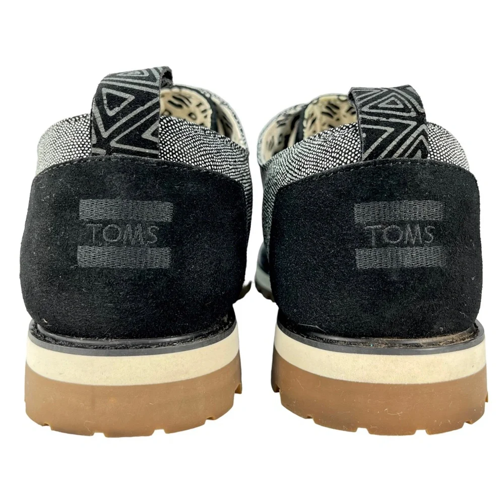 TOMS Men’s 9.5 Brogue‎ V White Caviar Leather Oxford Vibram Sole Shoes